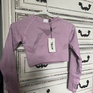 AYBL Women's Pink Cropped Long Sleeve Top
